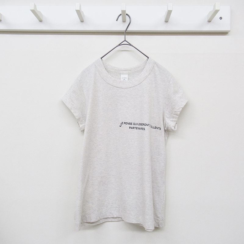 LAITERIE  ふわふわ天竺プリントフレンチスリーブTシャツ/OAT03【日本製】
